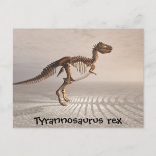 T. rex Dinosaur Skeleton postcard