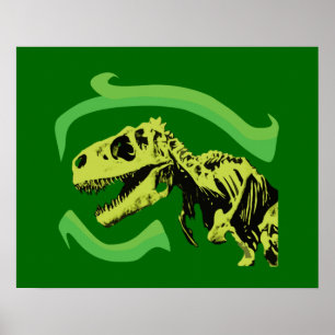 T-Rex Dinosaur Skeleton Poster