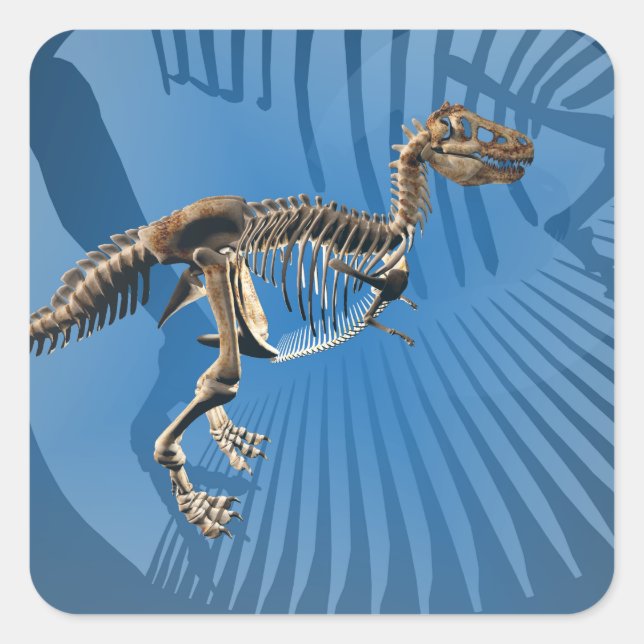 T. rex dinosaur skeleton stickers (Front)