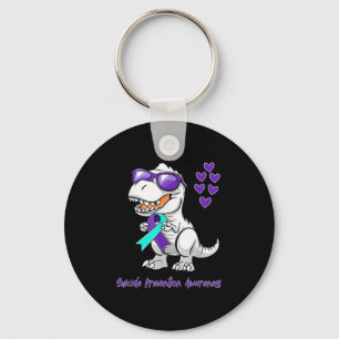 T-rex Dinosaur Suicide Prevention Awareness Day Di Key Ring
