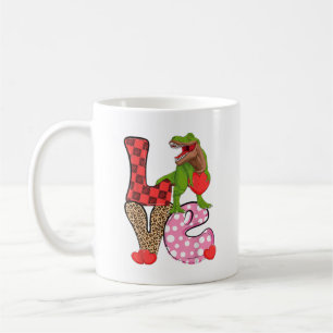 T-Rex Dinosaur Valentines Day Love Heart Dinosaur Coffee Mug
