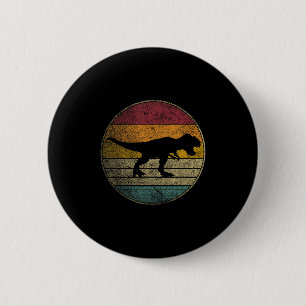 T Rex Dinosaur - Vintage Love Women Kids Men Retro 6 Cm Round Badge
