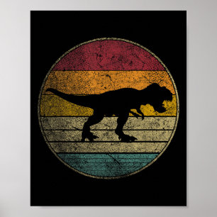 T Rex Dinosaur - Vintage Love Women Kids Men Retro Poster