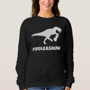 T-Rex Dinosaur Violinist Violin Fiddle Music Instr Sweatshirt