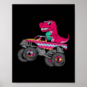 T Rex Easter Bunny Funny Dinosaur Boys Basket Stuf Poster