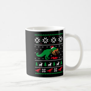 T Rex Eating Reindeer Funny Dinosaur Christmas Ugl Coffee Mug