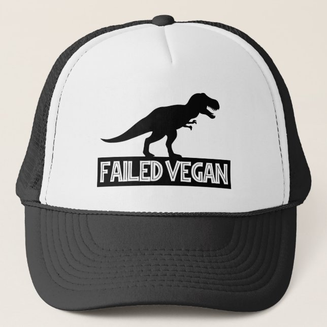 T-Rex Failed Vegan Trucker Hat (Front)