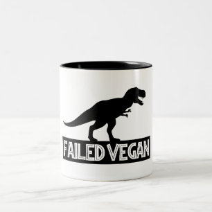 T-Rex Failed Vegan Two-Tone Coffee Mug