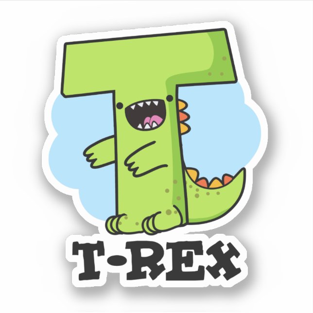 T-Rex Funny Alphabet Dinosaur Pun   (Front)