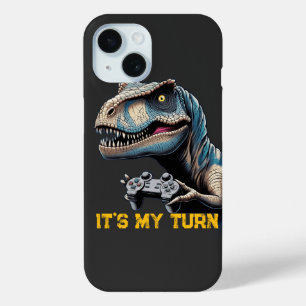 T-Rex Gamer It’s My Turn Design iPhone 15 Case
