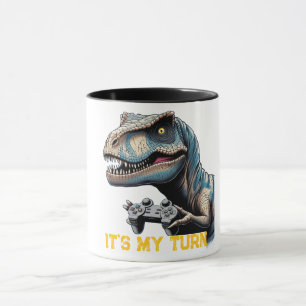 T-Rex Gamer It’s My Turn Design Mug