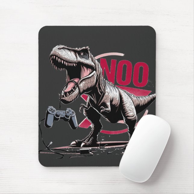 T-Rex Gamer Rage No More Design Mouse Pad (With Mouse)