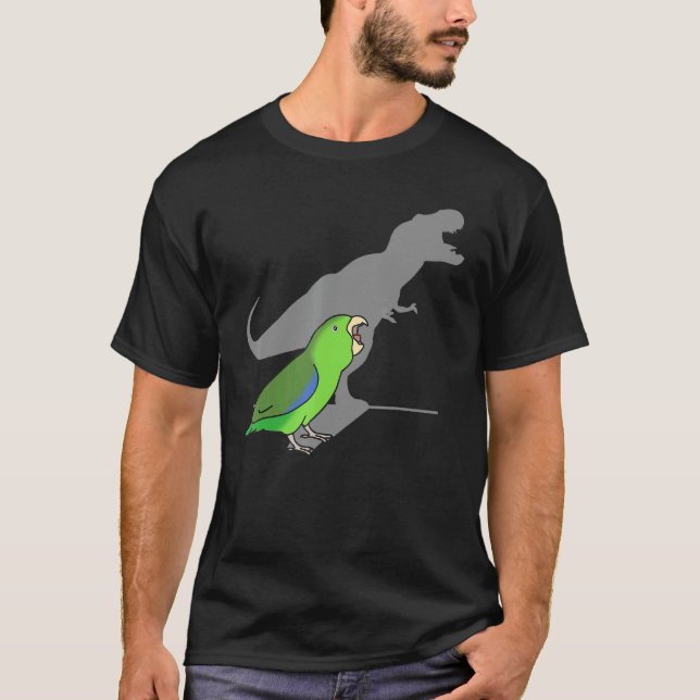 T Rex Green Parrotlet Cute Parakeet  Parrot Birb M T-Shirt (Front)