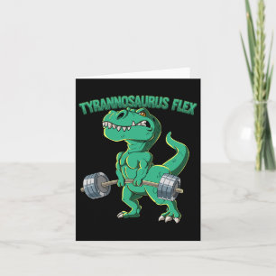 T-rex Gym Bodybuilding Tyrannosaurus Flex Card