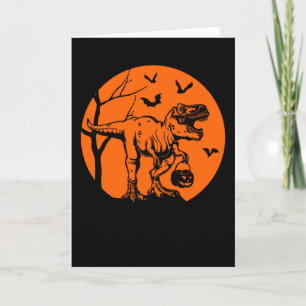 t rex halloween dinosaur gift for him her card
