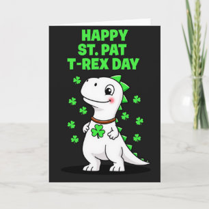 T Rex Happy St Pats Day Card