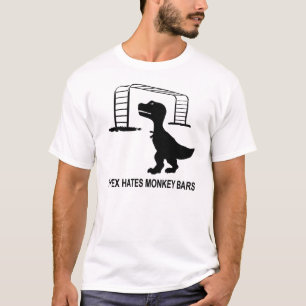 T-Rex Hates Monkey Bars Light T-Shirt