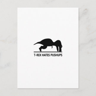 t-rex hates pushups.ai postcard