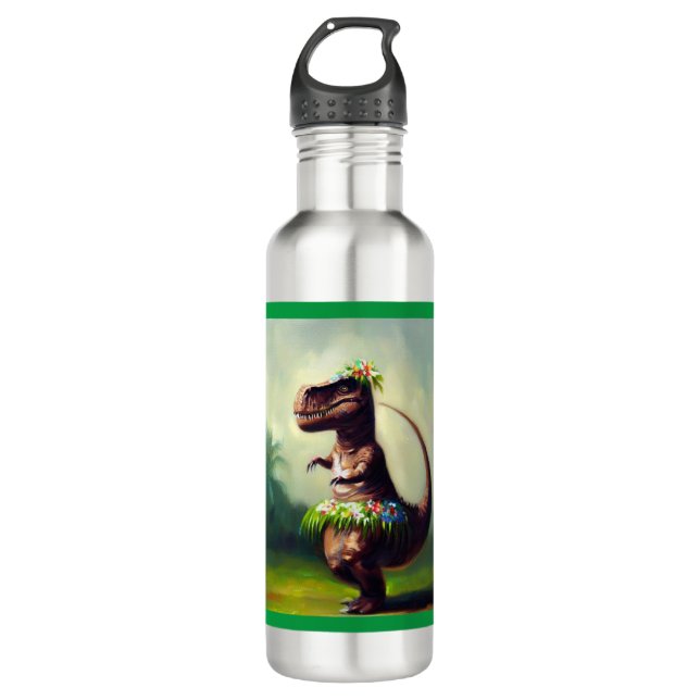 T Rex Hula Dancer 710 Ml Water Bottle (Front)