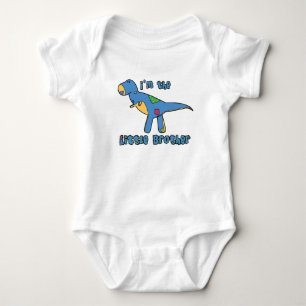T-Rex I'm the Little Brother Apparel Baby Bodysuit