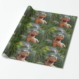T Rex in Prehistoric Landscape Wrapping Paper