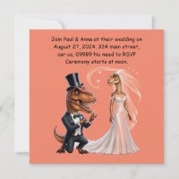 T-rex in tux holding ring proposing trex 