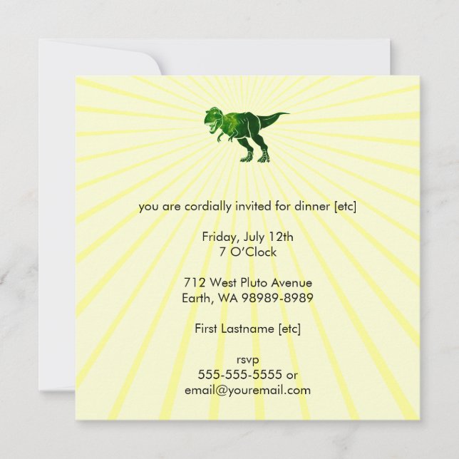 T-Rex Invitation (Front)