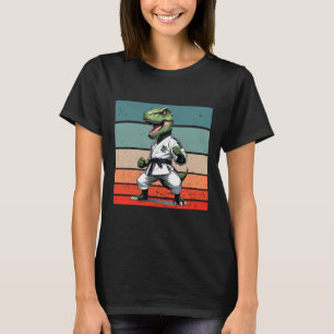 T.rex Karate Gi Black Belts Fierce Powerful Stance T-Shirt