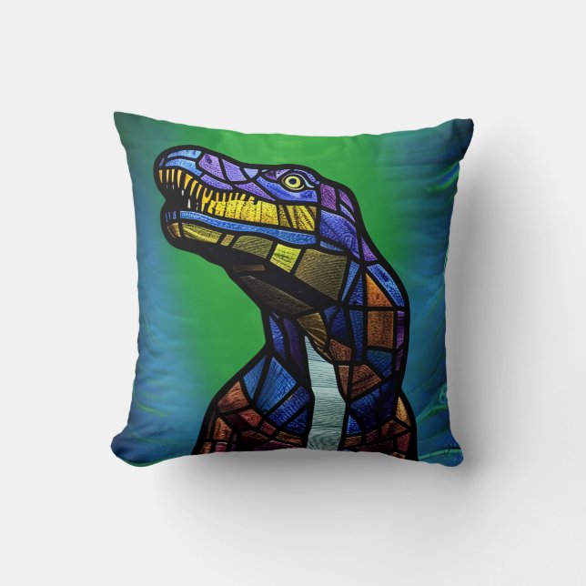 T-Rex King Of The Dinosaurs Cushion (Front)