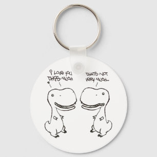 T-rex love key ring