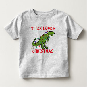 T-Rex Loves Christmas Toddler T-Shirt