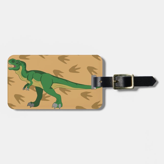 T-Rex Luggage Tag (Front Horizontal)