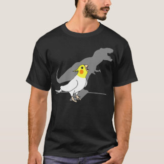T-Rex Lutino Cockatiel Yellow White Parrot Birb T-Shirt