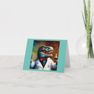 T Rex Mad Scientist Card