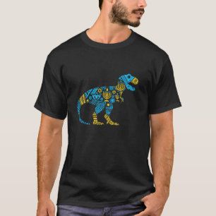 T Rex Menorah Dreidel Jewish Hanukkah Womens Mens T-Shirt