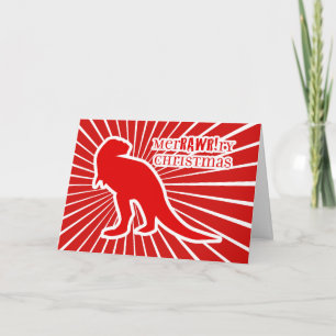 T-Rex MerRAWRry Christmas Holiday Card