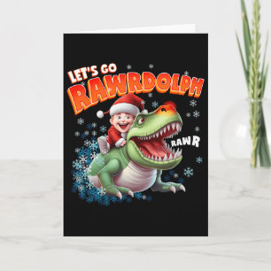 T-rex Merry Rexmas Rawrdolph Christmas Tees For Ki Card