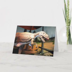 T rex model holiday card