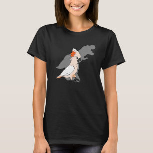 T Rex Moluccan Cockatoo Shadow Dinosaur Bird Birb T-Shirt