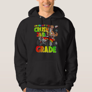 T Rex Monster Truck I'm Ready To Crush 2nd Grade K Hoodie