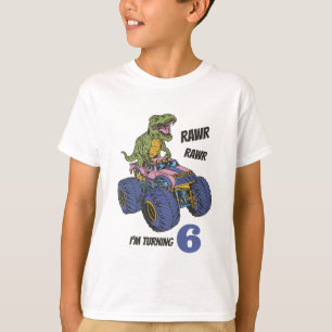 T-Rex Monster Truck Roar Dinosaur Kids Birthday T-Shirt