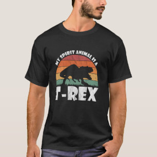T-Rex My Spirit Animal - Dinosaur Retro Sunset T-Shirt