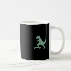 T-rex On A Skateboard Grunge Dinosaur Skateboardin Coffee Mug
