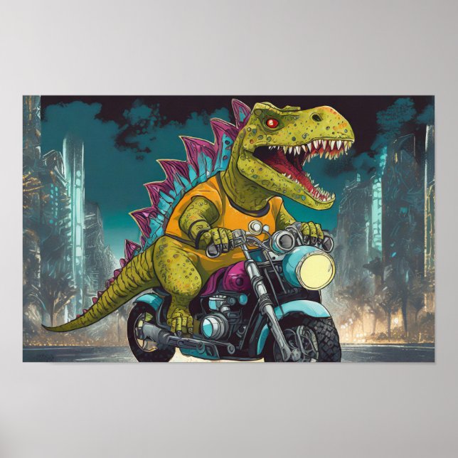 T-Rex on Wheels - Fossil Fuel Poster (Front)