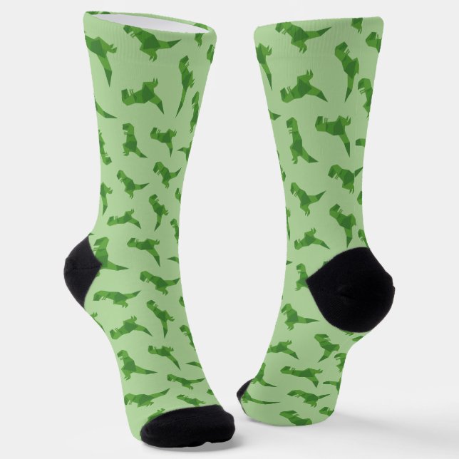  T-Rex Origami Socks (Angled)