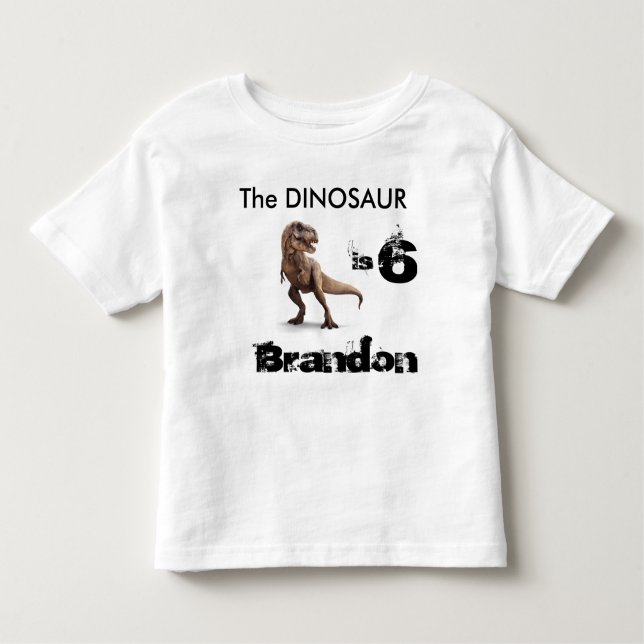 T-Rex Personalised Birthday Tshirt (Front)
