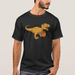 T rex playing Basketball for Basketball Fans T-Shirt