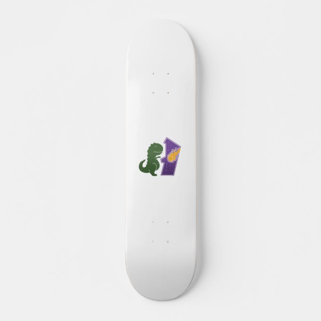 T rex playing - Choose background color Skateboard (Front)