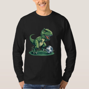 T-Rex playing soccer ball, soccer for kids T-Shirt