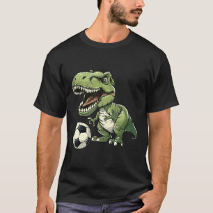 T-Rex playing soccer ball, soccer for kids T-Shirt